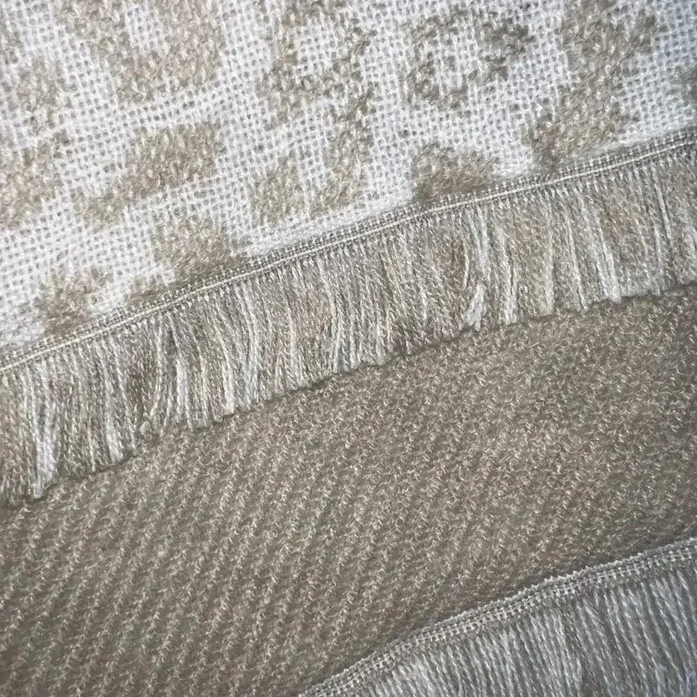 Snow‎ Leopard print Cozy Poncho with fringe asymmetrical hem L=32-42” W=50”